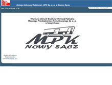 Tablet Screenshot of bip.mpk.nowysacz.pl